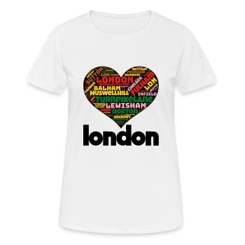 Londres - T-shirt respirant Femme - blanc - Devant - AI Model Female 172 dark (172cm)