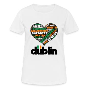 Dublin - Frauen T-Shirt atmungsaktiv - Weiß - Vorne - AI Model Female 172 dark (172cm)