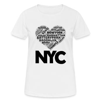 New York - T-shirt respirant Femme - blanc - Devant - AI Model Female 172 dark (172cm)