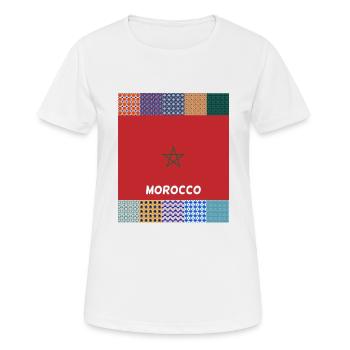 Marokko - Frauen T-Shirt atmungsaktiv - Weiß - Vorne - AI Model Female 172 dark (172cm)