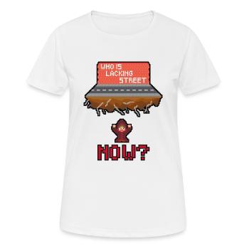STRAßE - Frauen T-Shirt atmungsaktiv - Weiß - Vorne - AI Model Female 172 dark (172cm)