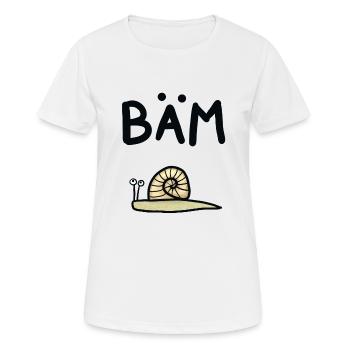 BÄM - Women's Breathable T-Shirt - white - Front - AI Model Female 172 dark (172cm)