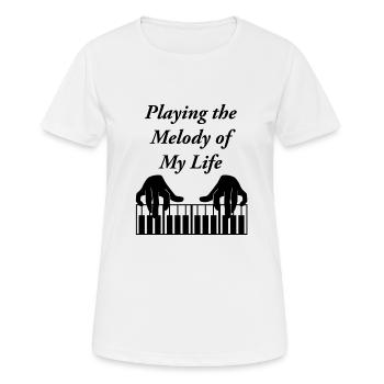 Jouer la mélodie de ma vie - T-shirt respirant Femme - blanc - Devant - AI Model Female 172 dark (172cm)