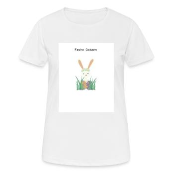 Frohe Ostern - Frauen T-Shirt atmungsaktiv - Weiß - Vorne - AI Model Female 172 dark (172cm)