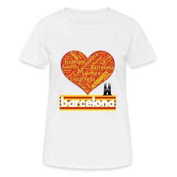 Barcelone - T-shirt respirant Femme - blanc - Devant - AI Model Female 172 dark (172cm)