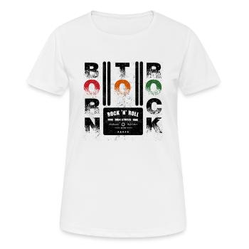 NÉ AUX STUDIOS ROCK - T-shirt respirant Femme - blanc - Devant - AI Model Female 172 dark (172cm)