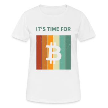 Bitcoin - T-shirt respirant Femme - blanc - Devant - AI Model Female 172 dark (172cm)