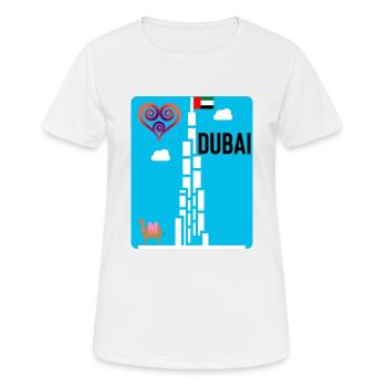 Dubaï - T-shirt respirant Femme - blanc - Devant - AI Model Female 172 dark (172cm)