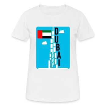 Dubaï - T-shirt respirant Femme - blanc - Devant - AI Model Female 172 dark (172cm)