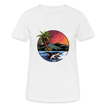 Voyage tropical - T-shirt respirant Femme - blanc - Devant - AI Model Female 172 dark (172cm)