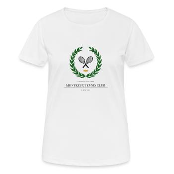 Montreux tennis Club - T-shirt respirant Femme - blanc - Devant - AI Model Female 172 dark (172cm)