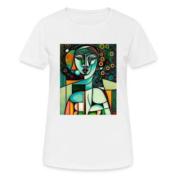 Œuvre d’art Femme - T-shirt respirant Femme - blanc - Devant - AI Model Female 172 dark (172cm)