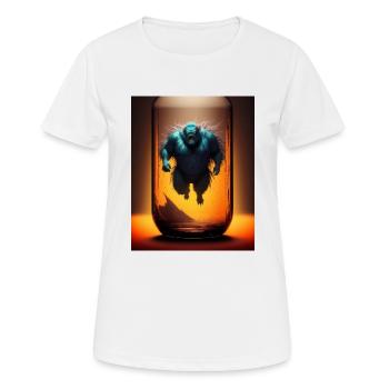 Monster in a empty jar - Women's Breathable T-Shirt - white - Front - AI Model Female 172 dark (172cm)