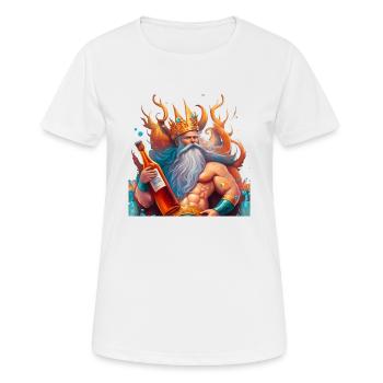 Triton Roi des bières - T-shirt respirant Femme - blanc - Devant - AI Model Female 172 dark (172cm)
