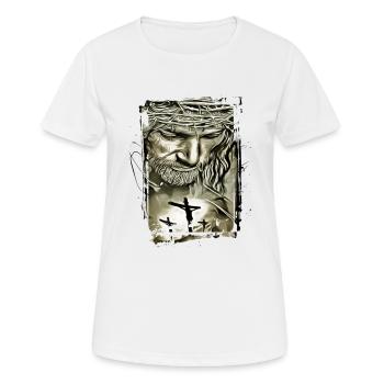 Jésus Marie Mère de Jésus Madonna Mary Marianna - T-shirt respirant Femme - blanc - Devant - AI Model Female 172 dark (172cm)