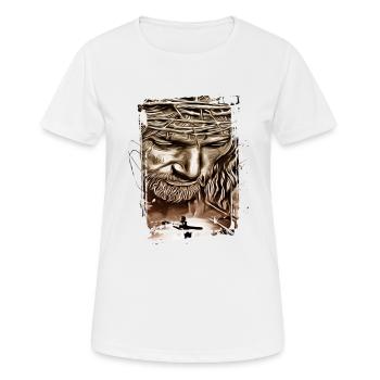 Jésus Marie Mère de Jésus Madonna Mary Marianna - T-shirt respirant Femme - blanc - Devant - AI Model Female 172 dark (172cm)