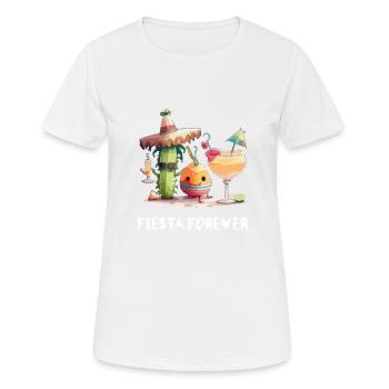 Fiesta für immer - Frauen T-Shirt atmungsaktiv - Weiß - Vorne - AI Model Female 172 dark (172cm)
