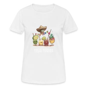 Fiesta für immer - Frauen T-Shirt atmungsaktiv - Weiß - Vorne - AI Model Female 172 dark (172cm)