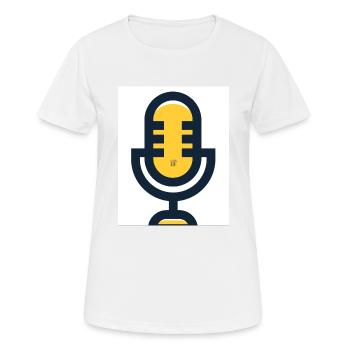 Mikrofon - Frauen T-Shirt atmungsaktiv - Weiß - Vorne - AI Model Female 172 dark (172cm)