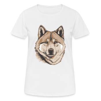Akita - Frauen T-Shirt atmungsaktiv - Weiß - Vorne - AI Model Female 172 dark (172cm)