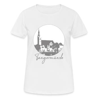 Tangermünde,kreis,altstadt,kreis,skyline - Frauen T-Shirt atmungsaktiv - Weiß - Vorne - AI Model Female 172 dark (172cm)