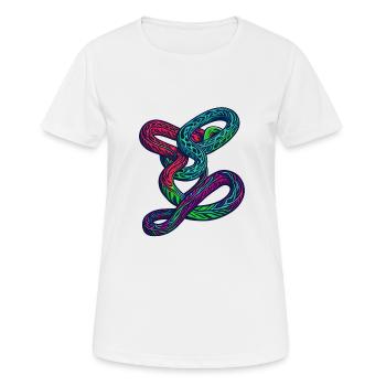Simple serpent sans fin - T-shirt respirant Femme - blanc - Devant - AI Model Female 172 dark (172cm)