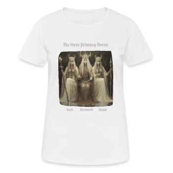 The Three Norns / Women of Fate - Women's Breathable T-Shirt - white - Front - AI Model Female 172 dark (172cm)