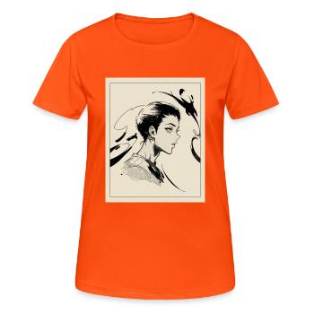 My Manga Waifu - Frauen T-Shirt atmungsaktiv - Neonorange - Vorne - AI Model Female 172 dark (172cm)
