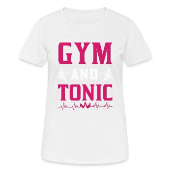 GYM et Tonique - T-shirt respirant Femme - blanc - Devant - AI Model Female 172 dark (172cm)