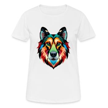 Multicolored Dog - Women's Breathable T-Shirt - white - Front - AI Model Female 172 dark (172cm)