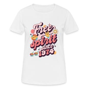 1974 Vintage Birthday Born in 1974 - Women's Breathable T-Shirt - white - Front - AI Model Female 172 dark (172cm)