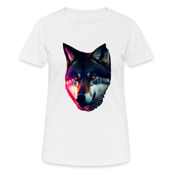 Loup - T-shirt respirant Femme - blanc - Devant - AI Model Female 172 dark (172cm)