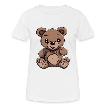 Teddy Blooms - Women's Breathable T-Shirt - white - Front - AI Model Female 172 dark (172cm)