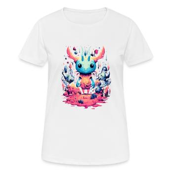 Monstres effrayants d’Halloween - T-shirt respirant Femme - blanc - Devant - AI Model Female 172 dark (172cm)