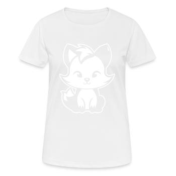 Renard mignon mignon bébé - T-shirt respirant Femme - blanc - Devant - AI Model Female 172 dark (172cm)