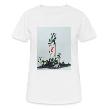Destruction - T-shirt respirant Femme - blanc - Devant - AI Model Female 172 dark (172cm)