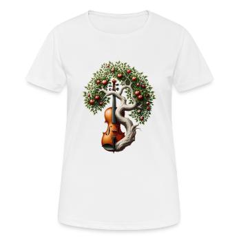 Music, Tree, Violin, Violin, Orchestra, Big Band - Women's Breathable T-Shirt - white - Front - AI Model Female 172 dark (172cm)