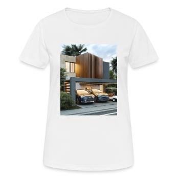 House - Women's Breathable T-Shirt - white - Front - AI Model Female 172 dark (172cm)