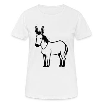 Esel - Frauen T-Shirt atmungsaktiv - Weiß - Vorne - AI Model Female 172 dark (172cm)