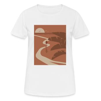 Longboard Skater - Women's Breathable T-Shirt - white - Front - AI Model Female 172 dark (172cm)