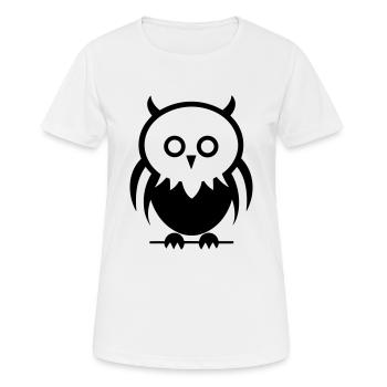 Petite chouette - T-shirt respirant Femme - blanc - Devant - AI Model Female 172 dark (172cm)