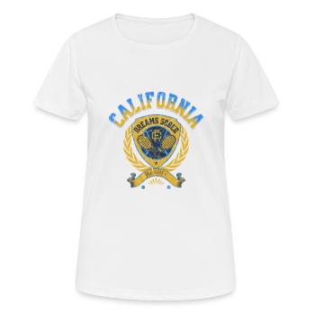Joueur de tennis californien Rétro Sports Professionnel - T-shirt respirant Femme - blanc - Devant - AI Model Female 172 dark (172cm)