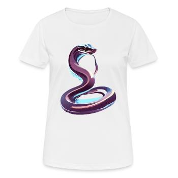 Chrom Schlange - Frauen T-Shirt atmungsaktiv - Weiß - Vorne - AI Model Female 172 dark (172cm)