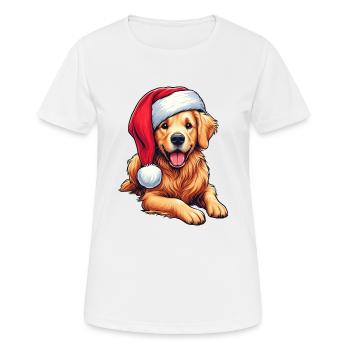 Golden Retriever Christmas Gifts - Women's Breathable T-Shirt - white - Front - AI Model Female 172 dark (172cm)