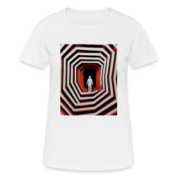 Paper cut Vertigo - Women's Breathable T-Shirt - white - Front - AI Model Female 172 dark (172cm)