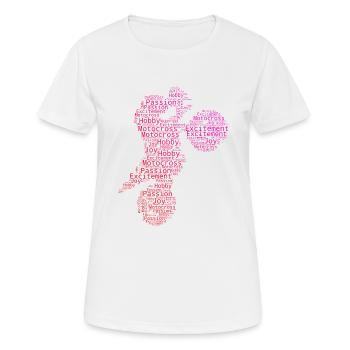 Dirt Bike Dirt Bike Dirt Biker Women's Motocross - Women's Breathable T-Shirt - white - Front - AI Model Female 172 dark (172cm)