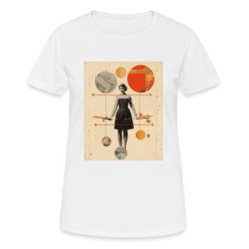 Schütze - Frauen T-Shirt atmungsaktiv - Weiß - Vorne - AI Model Female 172 dark (172cm)