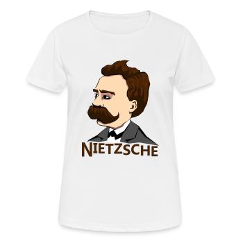 Nietzsche - T-shirt respirant Femme - blanc - Devant - AI Model Female 172 dark (172cm)