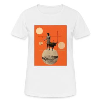 Sagittaire collage art astrologie - T-shirt respirant Femme - blanc - Devant - AI Model Female 172 dark (172cm)