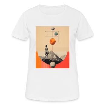 Klettern und sich etwas wünschen - Frauen T-Shirt atmungsaktiv - Weiß - Vorne - AI Model Female 172 dark (172cm)